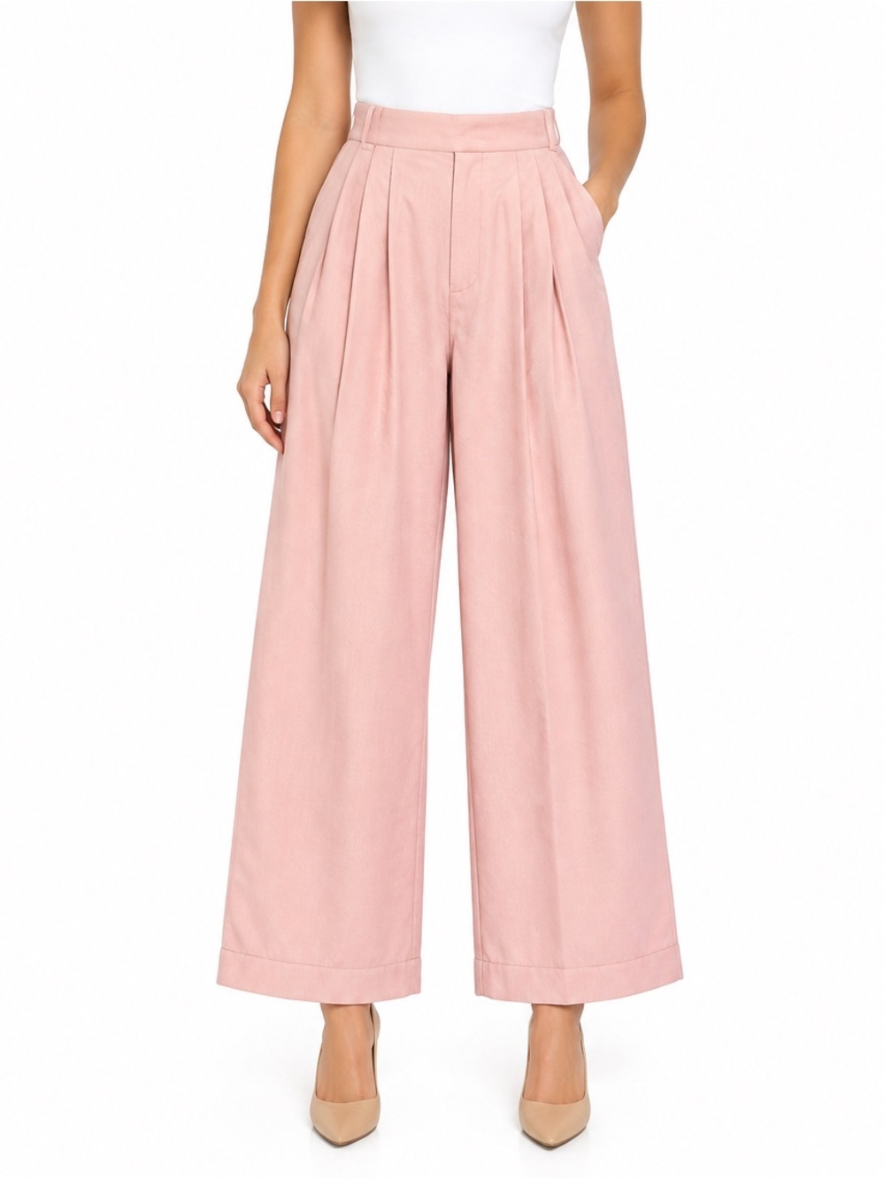 The Frankie Shop JAIPUR WIDE PANTS in lotus pink Style BPAJAI606 size Small